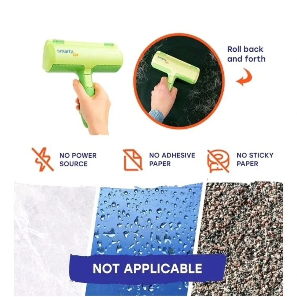 4 Pack - Dog & Cat Hair Remover Brush – Reusable - Easy Clean - Bulk Pack